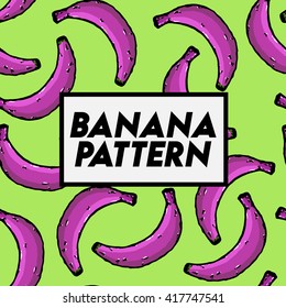 Seamless banana pattern.