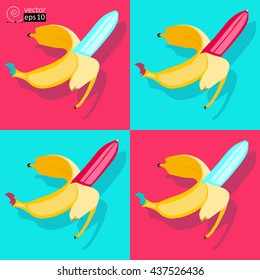 Seamless banana pattern