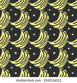 Seamless banana pattern. Doodle banana background