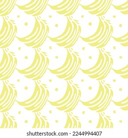 Seamless banana pattern. Doodle banana background