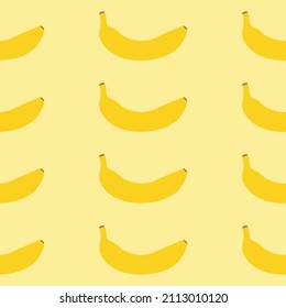 Seamless Banana Pattern Suitable for Wallpaper, Background, Fabric, Gift Wrapping