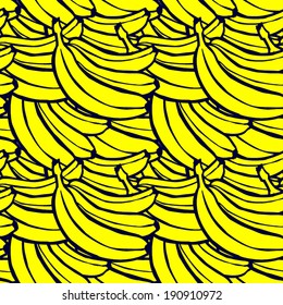 Seamless Banana Pattern (vector)