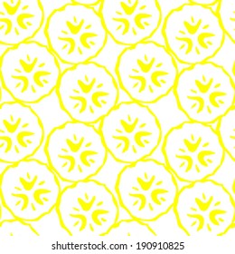 Seamless Banana Slice Pattern (vector)