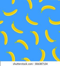 Seamless banana seamless texture. Ecuador eco product pattern. Diet vector background.