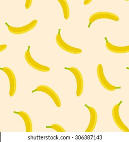 Seamless banana seamless texture. Ecuador eco product pattern. Diet vector background.