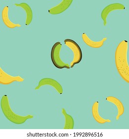Los plátanos sin foco son patrones útiles de fruta