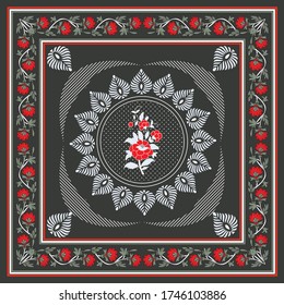 seamless bandana design pattern on background