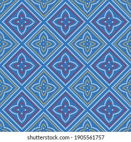 seamless bandanna pattern on blue