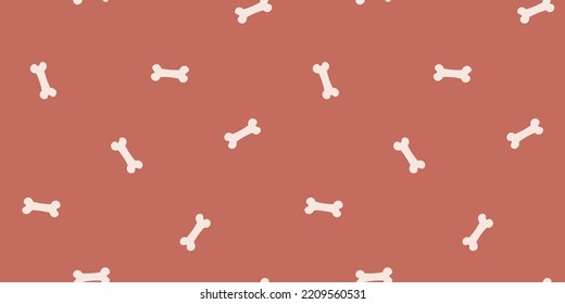 Seamless banner with chewing bones for dogs.