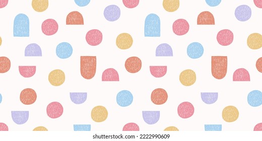Seamless banner with colorful semi circles