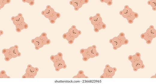 Seamless banner with cute bears