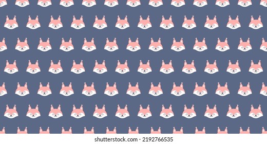 Seamless banner with happy squirrels. Cute and childish design for fabric, textile, wallpaper, bedding, swaddles, toys or gender-neutral apparel. Simple and sweet print for nursery decor or wall art.