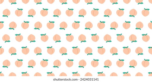 Seamless banner with orange peaches