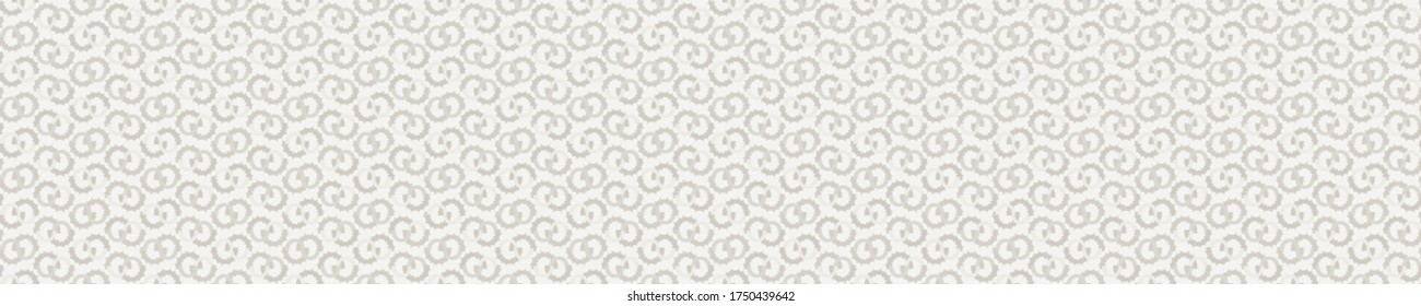 Patrón de banner sin foco. Fondo de borde de franja de crema neutra. Elegante textura minimalista de lino beige blanco. Borde de recorte de cinta de línea elegante.