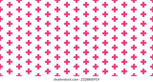 Seamless banner with pink cross.