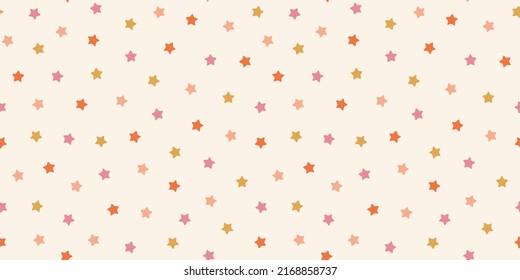 Seamless banner with tiny colorful stars