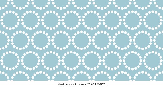 Seamless banner with white dots and blue background