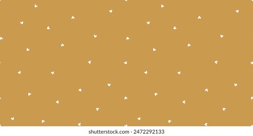 Seamless banner with white tiny hearts