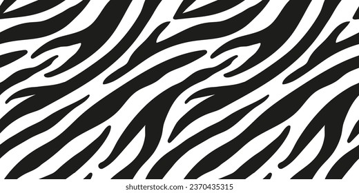 Seamless banner with zebra stripes