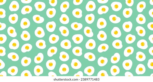 Seamless bannerr with fried eggs