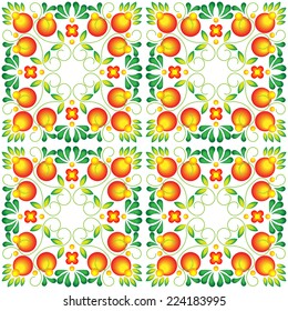 Seamless baroque floral pattern