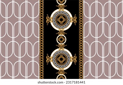 Seamless baroque floral pattern. Vector Illustration