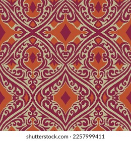 SEAMLESS BAROQUE IKAT PATTERN SWATCHES