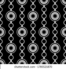 Seamless Baroque Motif with Chains Pattern.Vector design for Fashion Prints and Backgrounds.