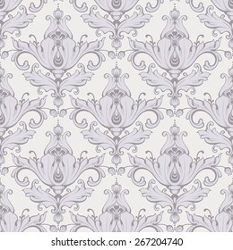 Seamless baroque pattern. Ornamental linear background with pattern