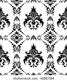 seamless baroque texture (black&white)