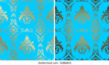 seamless baroque texture (blue)