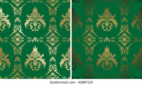 seamless baroque texture (green)
