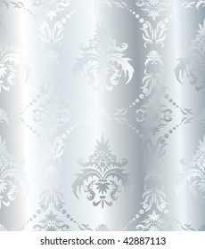 seamless baroque texture (silver)