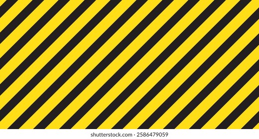 Seamless barrier tape. Construction border. Black and yellow restriction line. Do not cross boundary tape. caution tape flat vector illustration. EPS 10.
