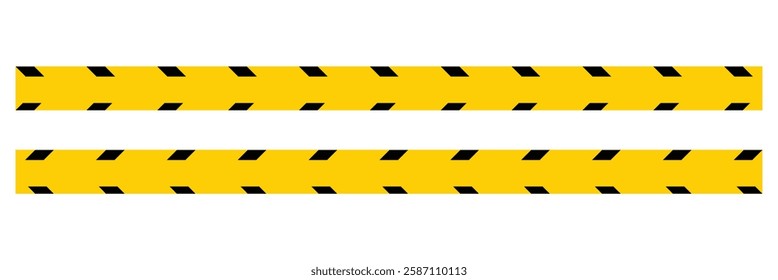 Seamless barrier tape. Construction border. Black and yellow warning tape. Yellow and black caution tape. vector illustration eps 888.