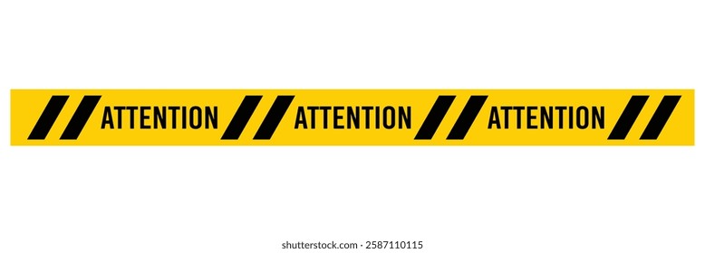 Seamless barrier tape. Construction border. Black and yellow warning tape. Yellow and black caution tape. vector illustration eps 888.