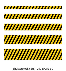 Seamless barrier tape. construction border. black and yellow caution warning tape. police warning crossed ribbon. do not cross boundary tape