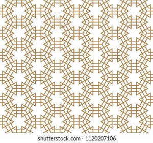 Seamless based on Kumiko pattern in color lines of medium thickness