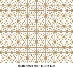 Seamless based on Kumiko pattern in color lines of medium thickness