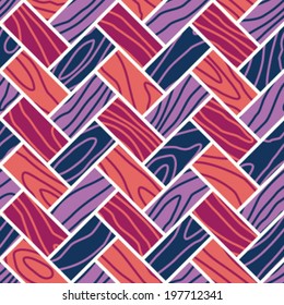 Seamless Basket Weave Parquet Background Pattern