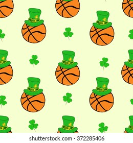 Seamless basketball in hats