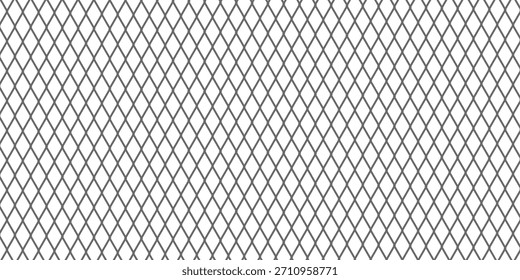 Nahtloses Basketballnetz, schwarz-weiße geometrische Drahtstruktur, abstraktes Netz-Design für sportlichen Hintergrund. Flache Vektorgrafik einzeln auf weißem Hintergrund.