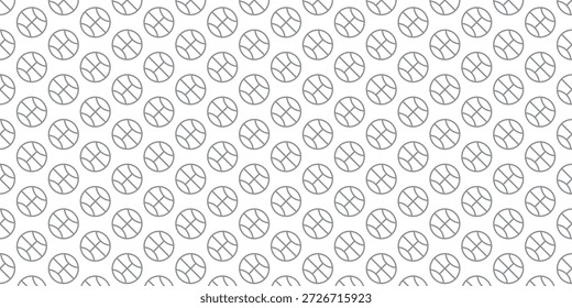 Ilustración de fondo de patrón de contorno de baloncesto sin fisuras para tema deportivo y Diseños digitales