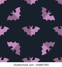 Seamless bat background tile halloween pattern