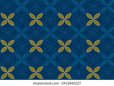 Seamless Batik Kawung ornamental elegant geometric patterns - beige symmetric vintage design. Endless grid textures. Vector repeatable antique backgrounds