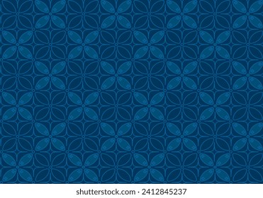 Seamless Batik Kawung ornamental elegant geometric patterns - beige symmetric vintage design. Endless grid textures. Vector repeatable antique backgrounds