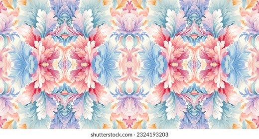 Seamless batik pattern, Seamless floral batik pattern, and Seamless motif pattern resemble ethnic boho, Aztec, and ikat styles. designed for use in satin, wallpaper, fabric, curtain, carpet, Batik 