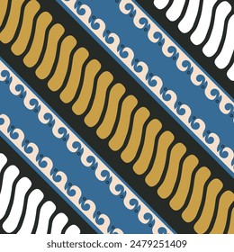 Nahtloses Batik-Muster-Motiv Indonesien Design Textur
