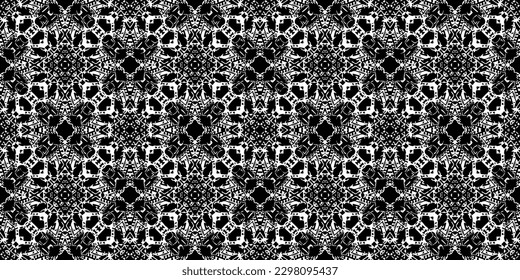 Seamless batik pattern,geometric tribal pattern,it resembles ethnic boho,aztec style,ikat style.luxury decorative fabric black and white seamless pattern for famous banners. 