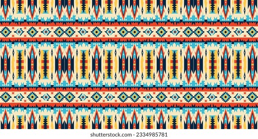 Nahtlose Batik-Muster, Nahtlose Batik-Muster und Nahtlose Motive ähneln ethnischen Boho-, Aztec- und ikat-Stilen.entwickelt für die Verwendung in Satingeflecht, Tapete, Stoff, Vorhang, Teppich, Batik-Stickerei